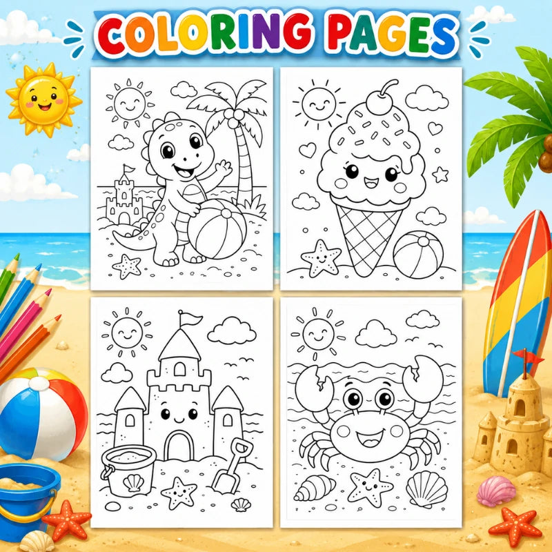 Summer Activity Book for Kids Ages 4–8 | 80 Printable PDF Activities