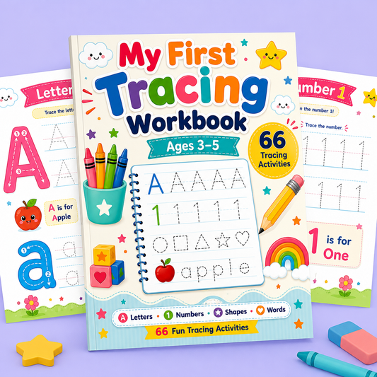 My First Tracing Workbook | Printable Activities for Ages 3–5