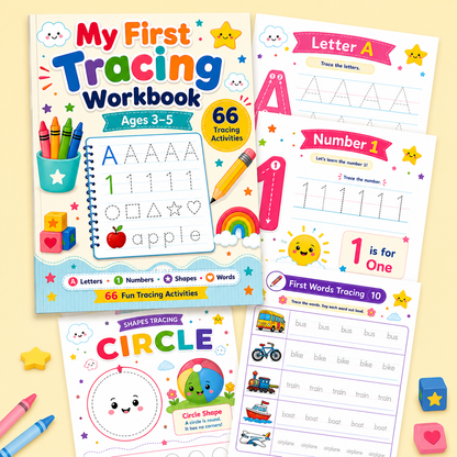 My First Tracing Workbook | Printable Activities for Ages 3–5