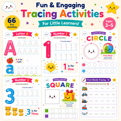 My First Tracing Workbook | Printable Activities for Ages 3–5