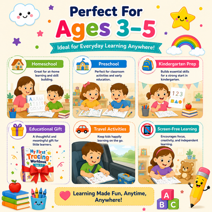 My First Tracing Workbook | Printable Activities for Ages 3–5