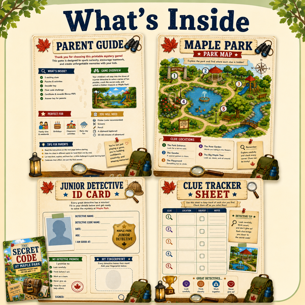 Printable Mystery Game for Kids Ages 7-10