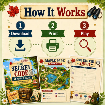 Printable Mystery Game for Kids Ages 7-10