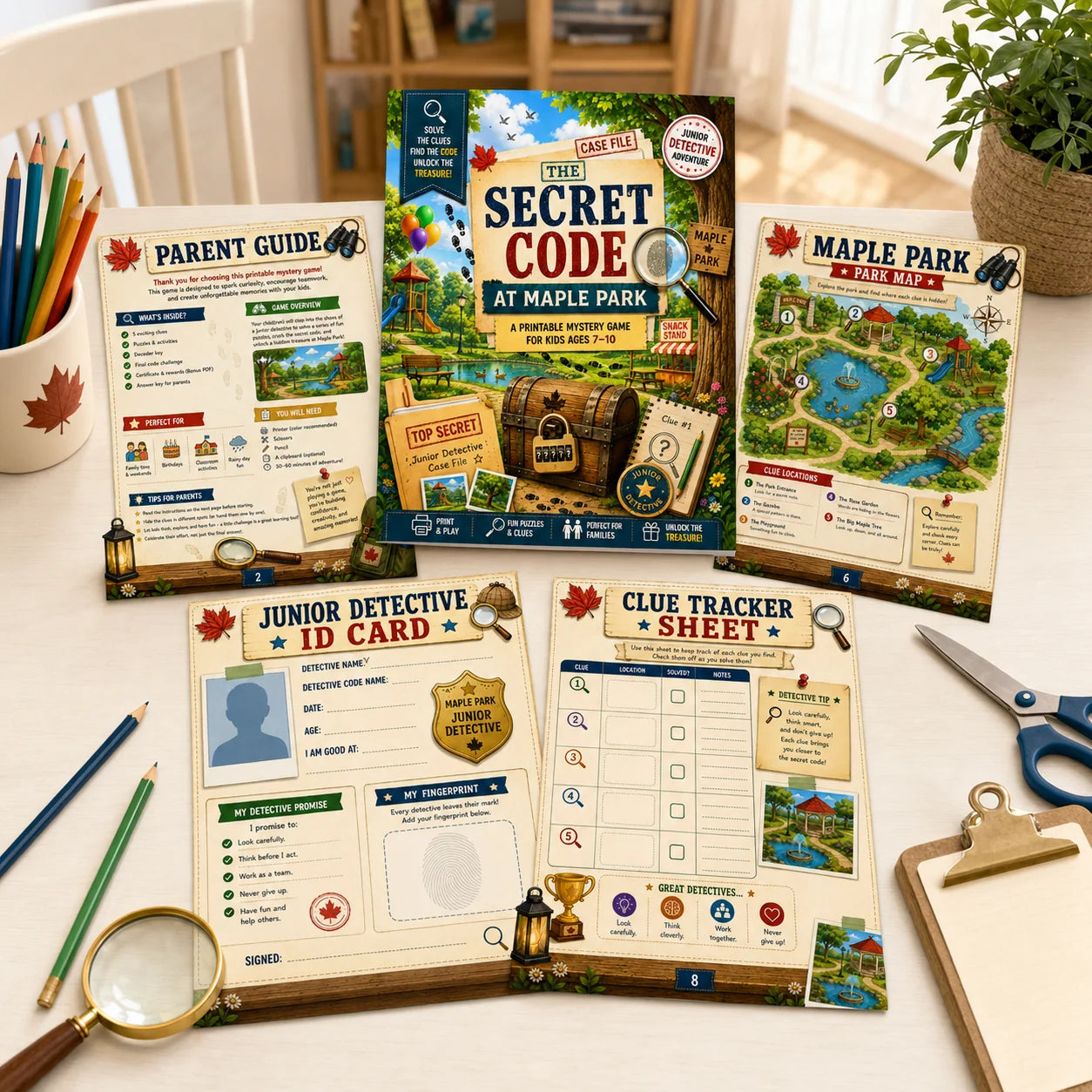 Printable Mystery Game for Kids Ages 7-10